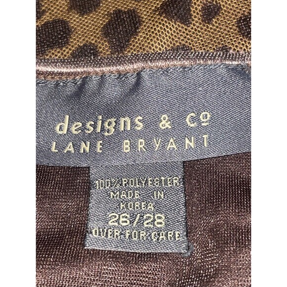 Plus Size Top 26/28 Leopard Sheer Mesh Animal Print Mob Wife Glam Night Out Boho - Picture 6 of 8